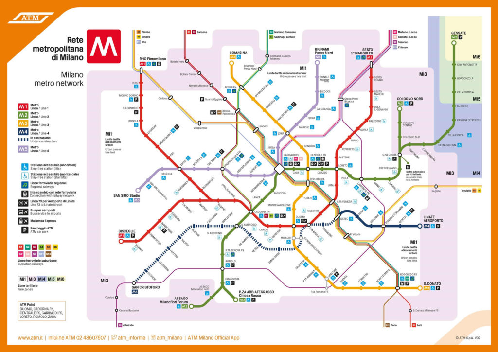 mappa metro milano